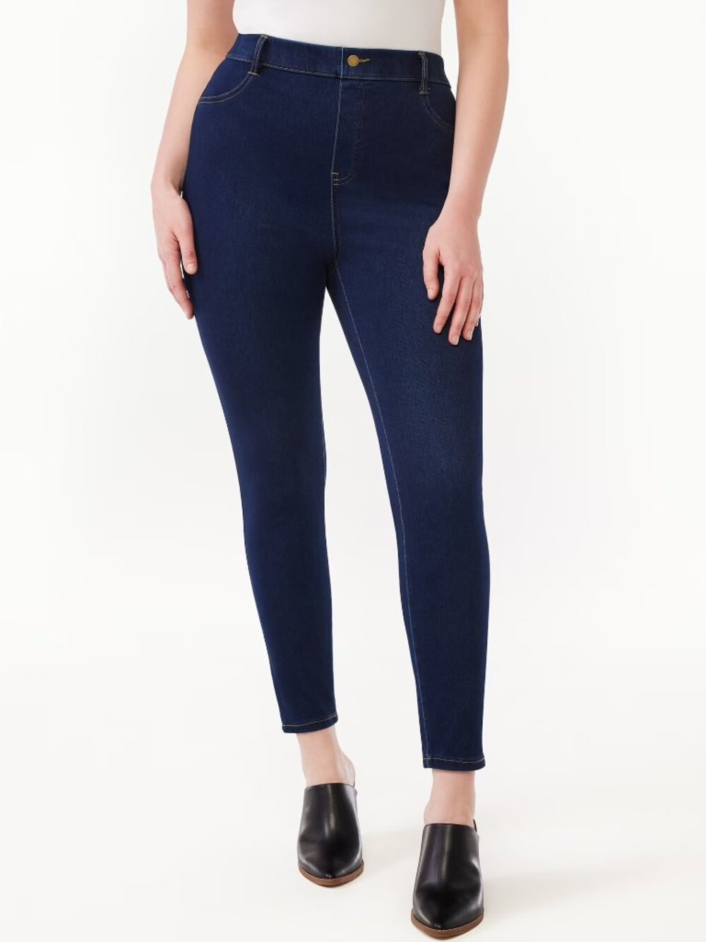 NWT Time and Tru Jeggings Women’s Small Dark Denim High Rise Skinny Pull-On